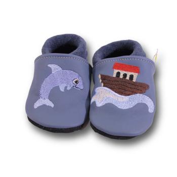 Lederpuschen Delfin & Arche